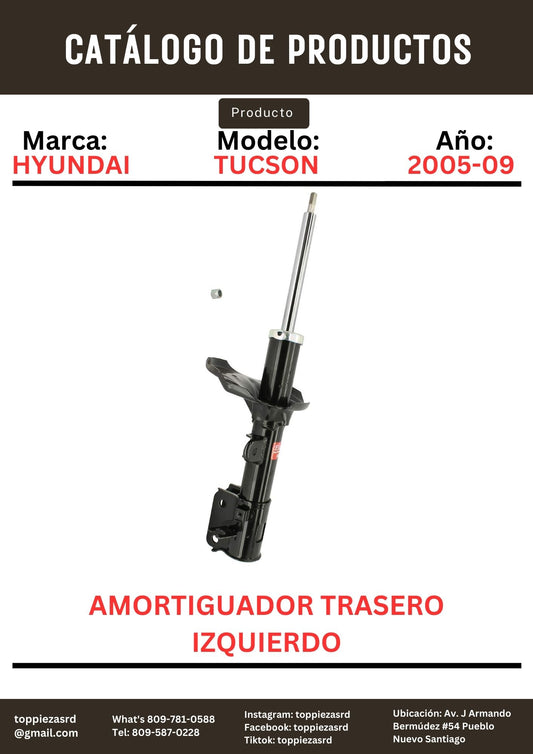 334504: Amortiguador Trasero Izquierdo Hyundai TUCSON 2005-09.