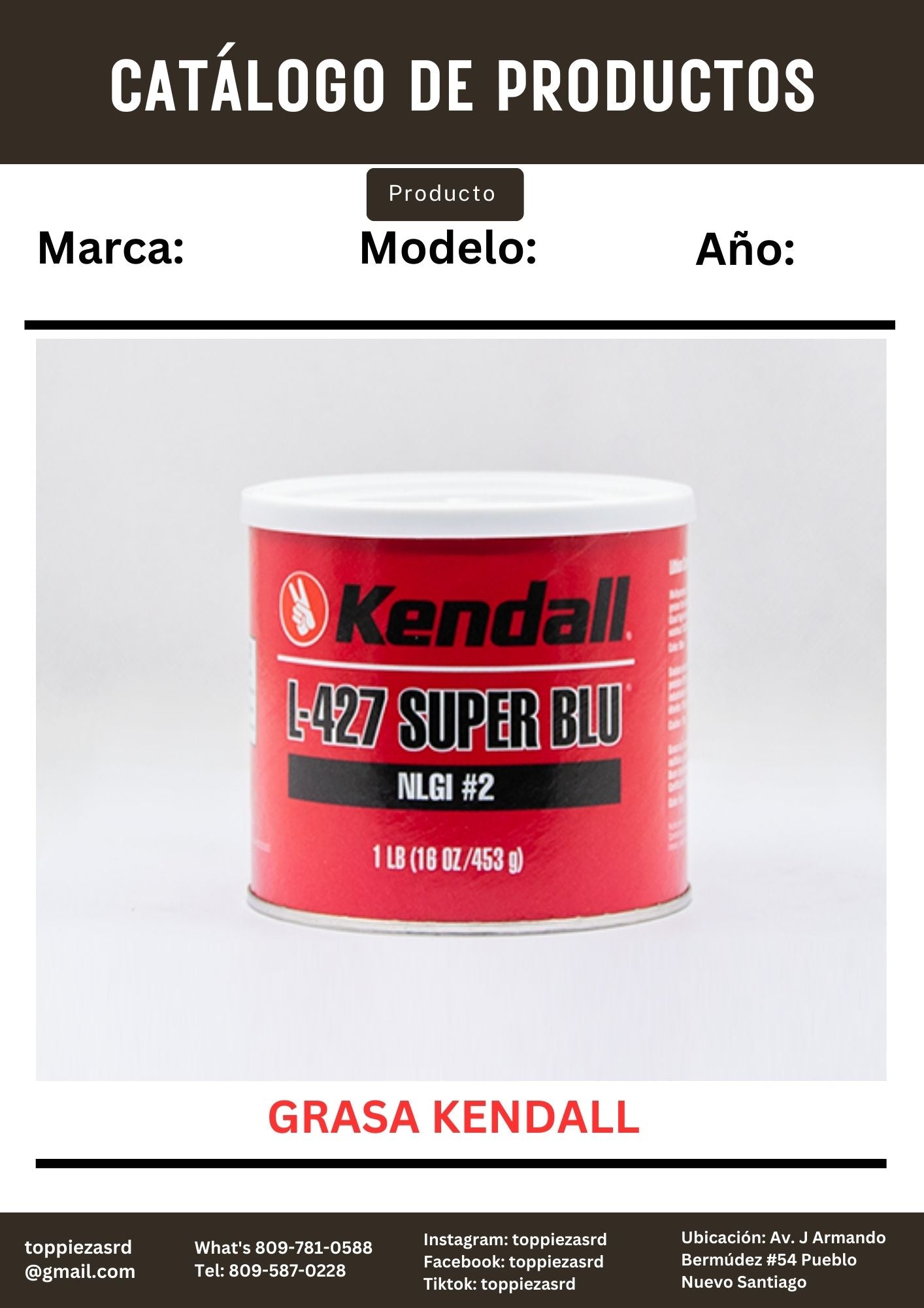 L-427: Grasa Kendall.