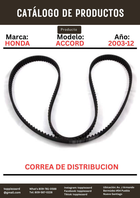 14400-RCA-A01: Correa de Distribución Honda ACCORD 2003-12.