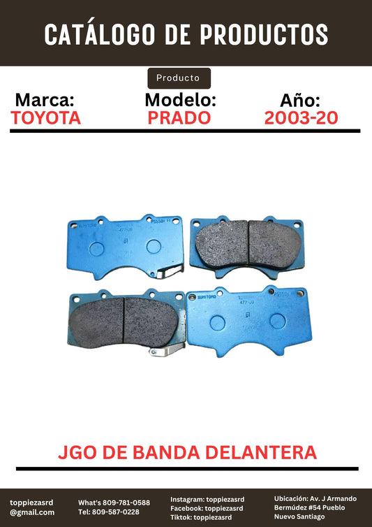 04465-AZ200/60320: JGO De Banda Delantera Toyota PRADO/RUNNER 2003-20.