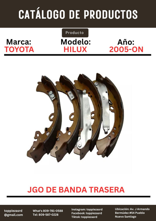 04495-0K120: JGO De Banda Trasera Toyota HILUX 4X4 2005-ON.