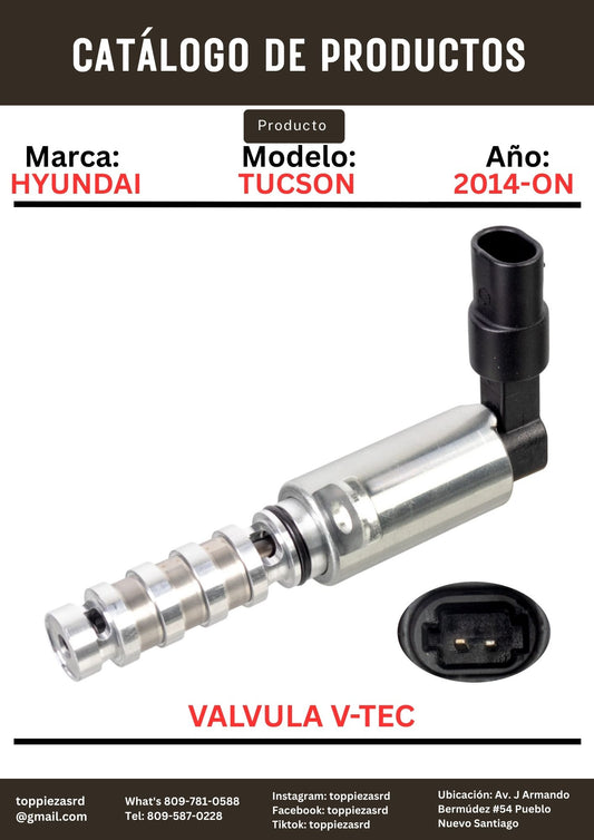 24375-2E100: Válvula V-TEC Control De Aceite ADM Hyundai TUCSON 2014-ON.