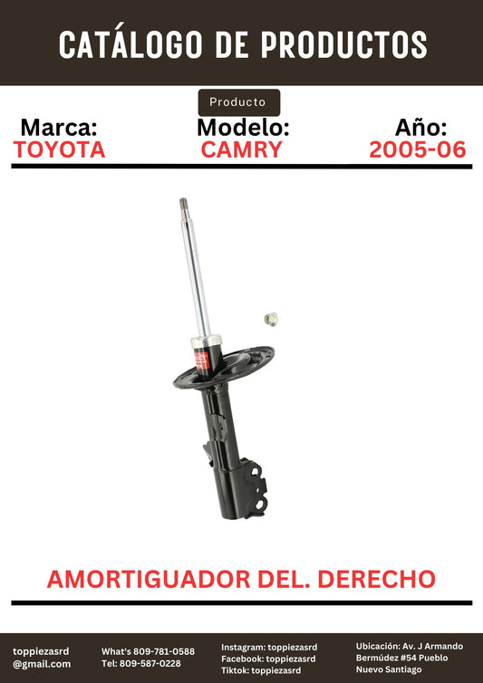 334386: Amortiguador Delantero Derecho Toyota CAMRY 2005-06.