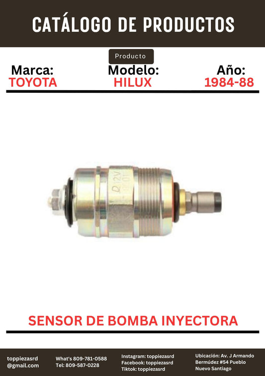 22390-54010: Sensor De Bomba Inyectora Toyota HILUX 1984-88.