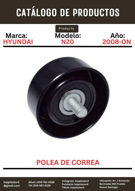 25287-25000: Polea De Correa Hyundai SONATA N20 2008-ON.