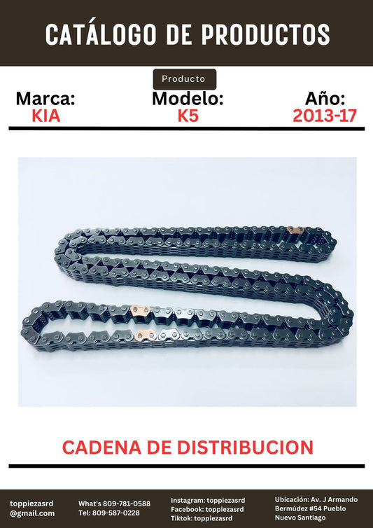 24321-2E000: Cadena De Distribución Kia K5. Hyundai ELANTRA/Y20 2013-17.
