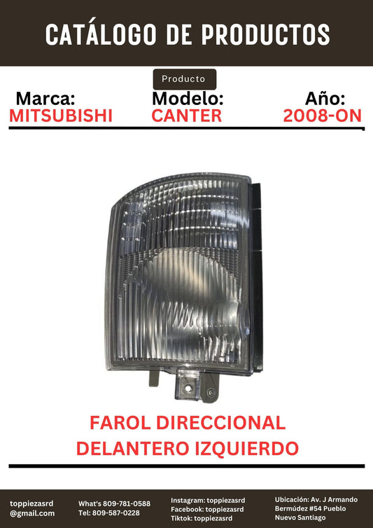 MK353663: Farol Direccional Delantero Izquierdo Mitsubishi CANTER 2008-ON.
