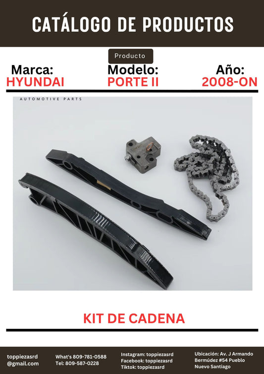 24300-4A000: Kit De Cadena Hyundai H1/PORTE II D4CB 2008-ON.