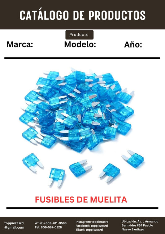100-200-15: Fusibles De Muelita MINI 15A.