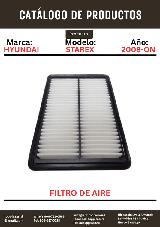 28113-4H000: Filtro De Aire Hyundai H1/STAREX 2008-ON.