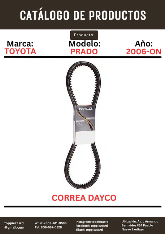 17450: Correa Dayco 17450 Toyota PRADO 2006-ON.