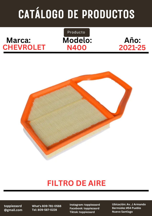 24552164: Filtro De Aire Chevrolet N400 2021-25.